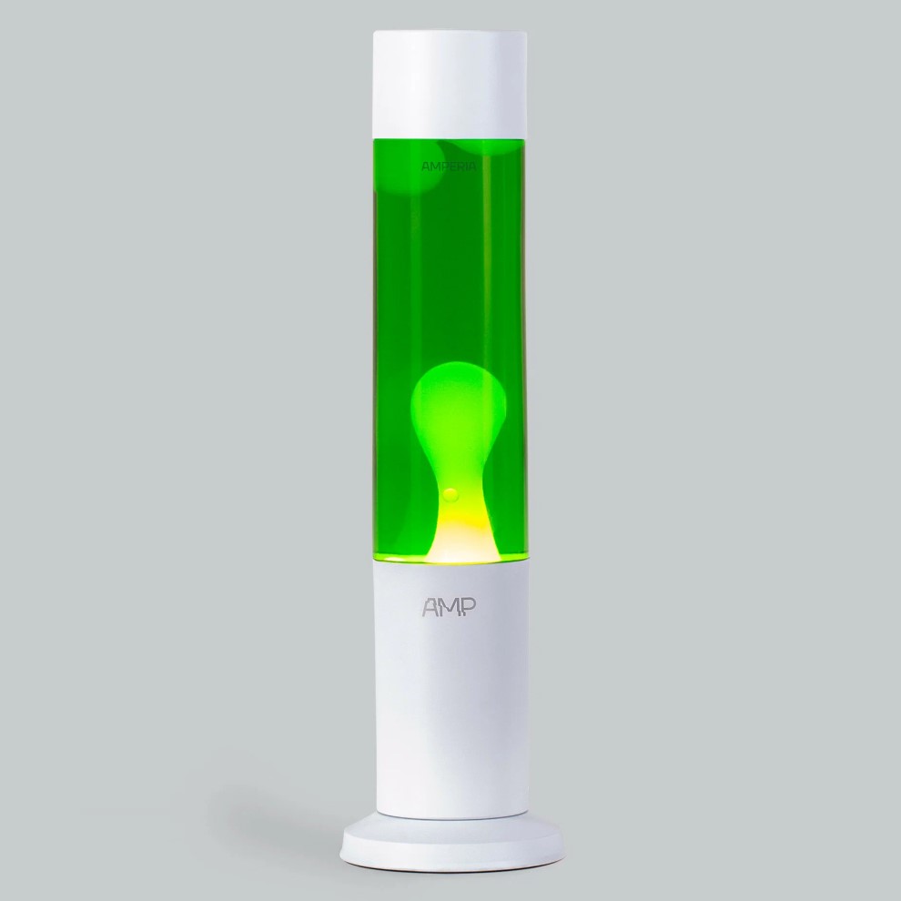 Лава-лампа Amperia Tube Жёлтая/Зелёная (39 см) White