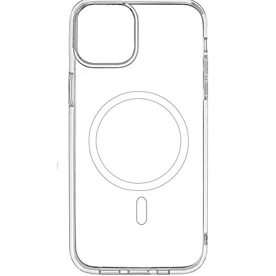 Силиконовый чехол Clear Case MagSafe для iPhone 14 прозрачный