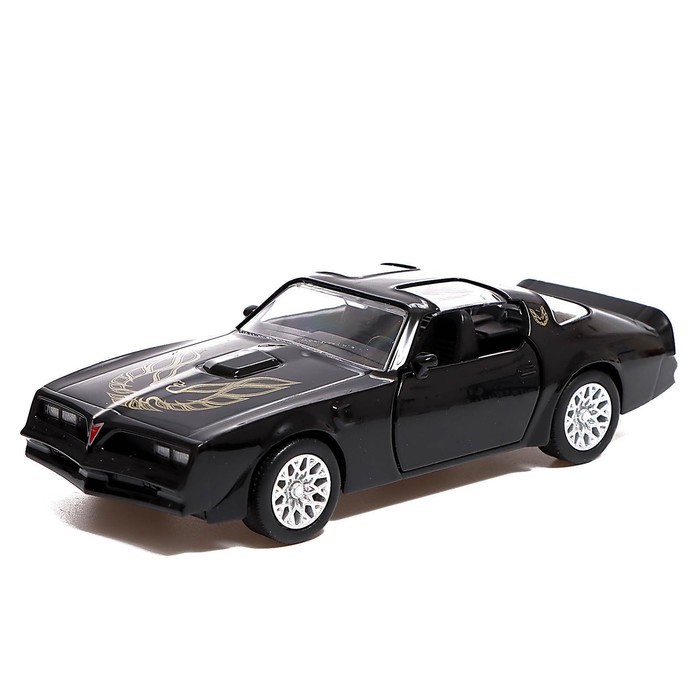 Машина металлическая PONTIAC FIREBIRD, 1:32, открываются двери, инерция, цвет чёрный