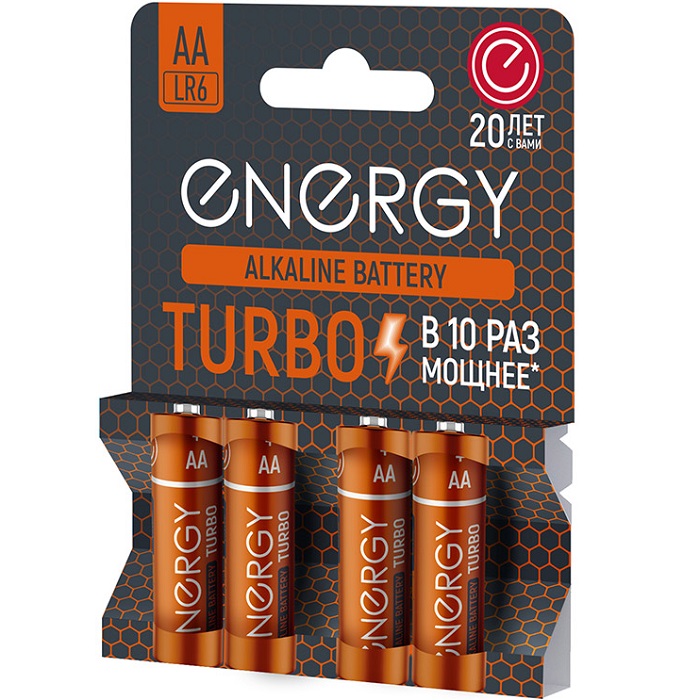 Элемент питания ENERGY LR06 Turbo BL-4 (4/48/432)