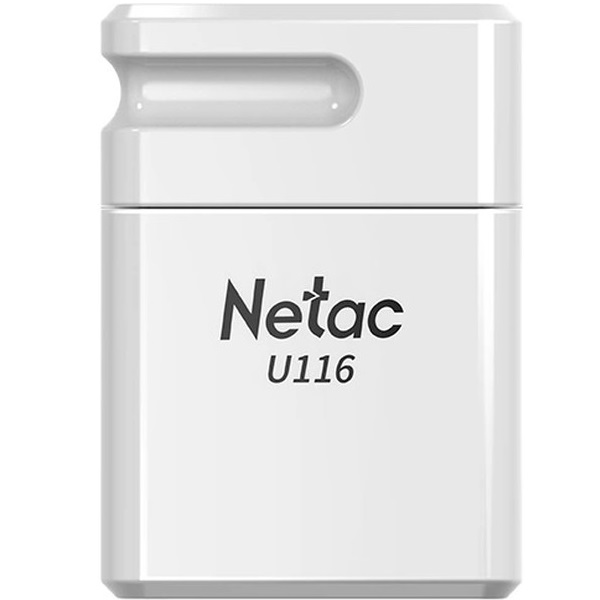 USB 16Gb Netac U116 mini (NT03U116N-016G-32WH), белый, USB 3.2