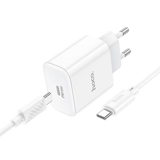 Сетевое ЗУ 1Type-C 3.1A HOCO C76A Pro белое, Type-C, PD30W
