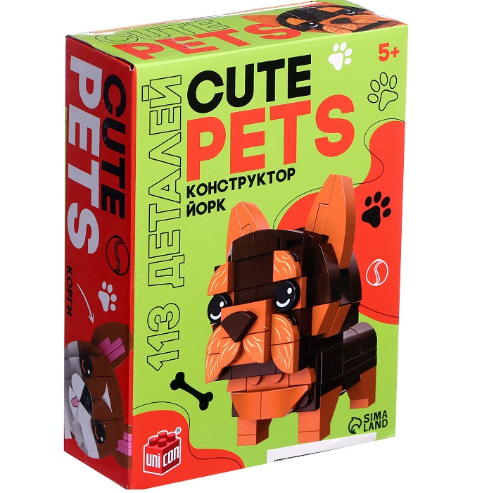 Конструктор Cute pets, Йорк, 113 деталей