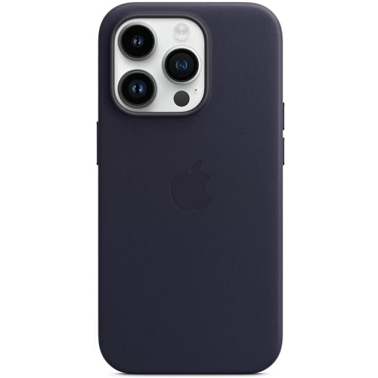 Задняя накладка LEATHER CASE для iPhone 15 PRO Тёмно-синий