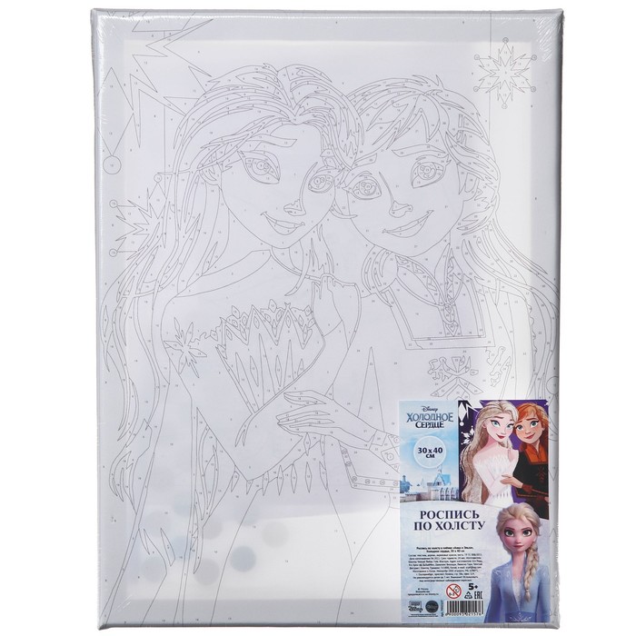 Картина по номерам в плёнке "Анна и Эльза", Холодное сердце 30х40 см   9302157