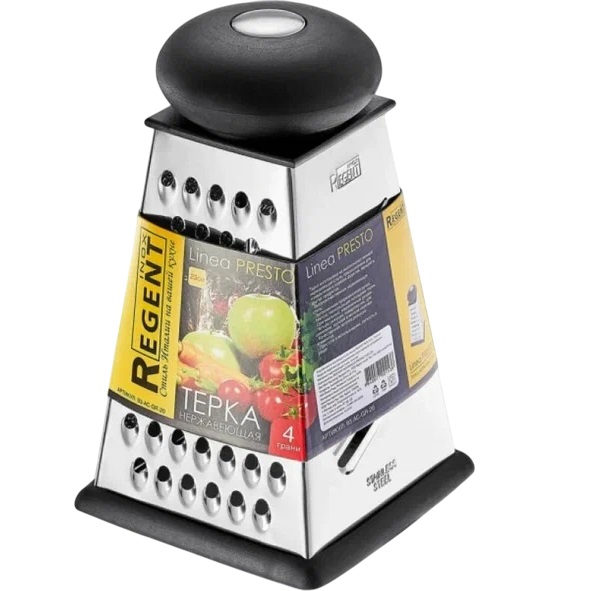 Терка REGENT Linea PRESTO 93-AC-GR-20 , нерж. четырехгранная 23 см