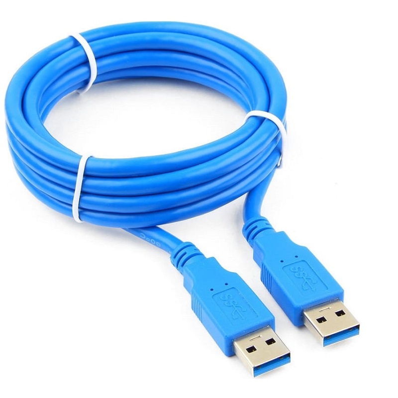 Кабель USB <--> USB  1.0м Cablexpert CCP-USB3-AMAM-1 экран, синий