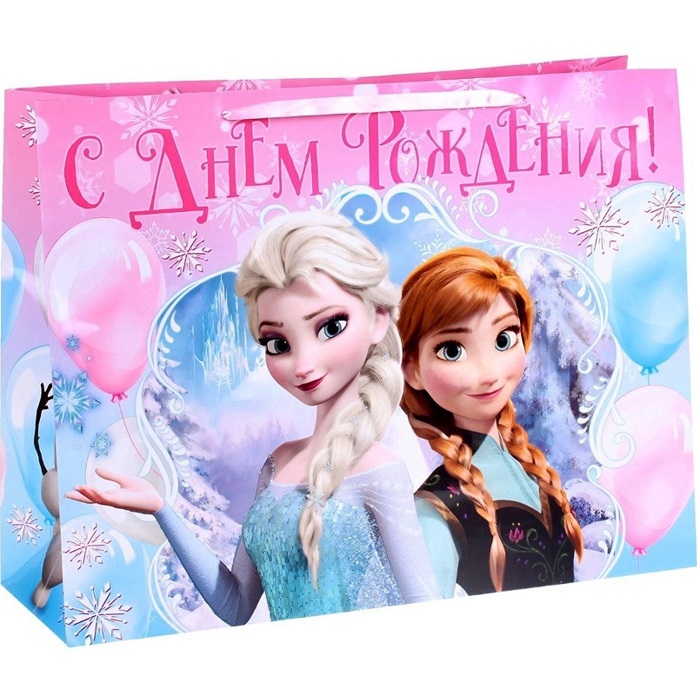 Пакет подарочный «Счастливого праздника», 61×46×20 см, упаковка, Холодное сердце