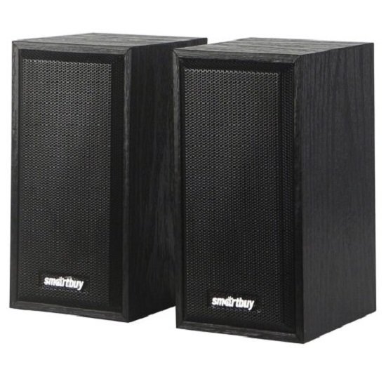 Колонки 2.0 SMARTBUY ONE SBA-101 дерево, чёрный (2*3Вт)