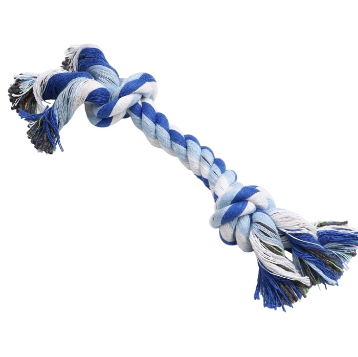 Игрушка канатная "2 узла" средняя, до 50 г, до 24 см, микс цветов   1119229