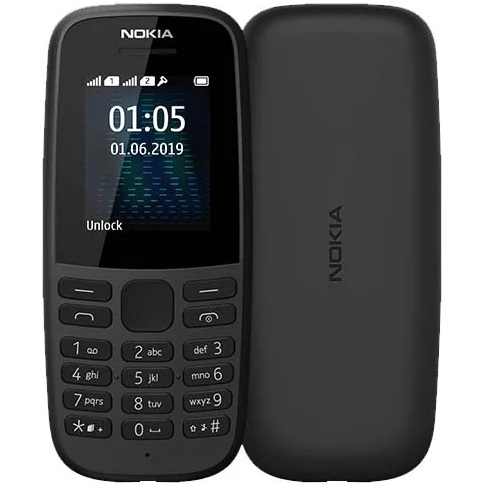 Телефон NOKIA 105 SS TA-1203 Black