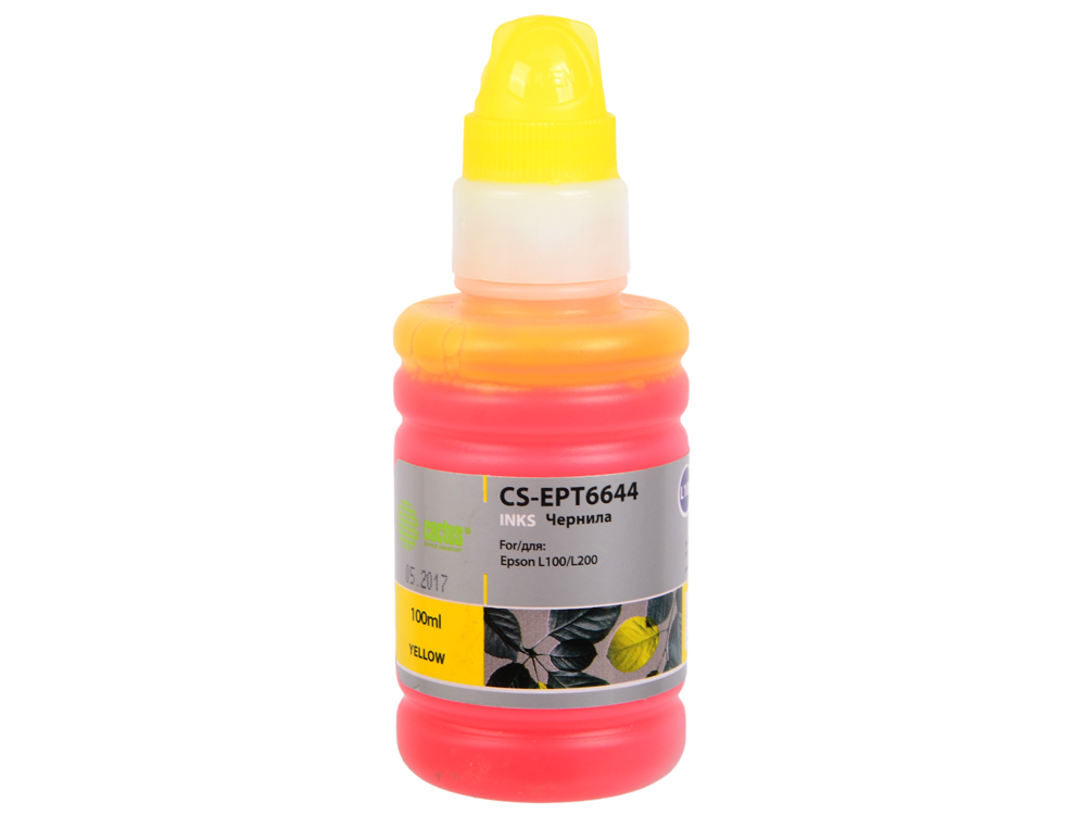 Чернила CACTUS CS-EPT6644 для Epson Yellow 70мл водные