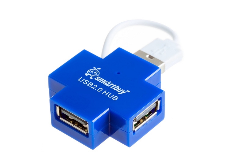 USB-Хаб SMARTBUY (SBHA-6900-B) голубой, 4 порта