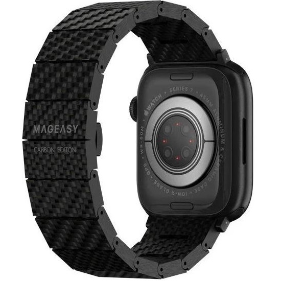 Ремешок из углеродного волокна SwitchEasy MAW801035BK22 Carbon fiber band для Apple Watch 38/40/41mm черный