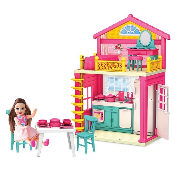 Игрушка "Дом для куклы" Lola's house 2 floors, с куклой и аксесс. DeDe 03661/ОР