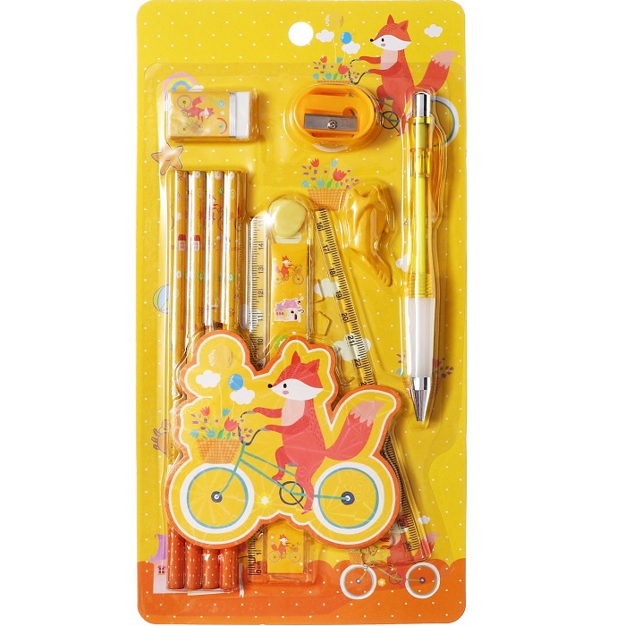 Набор канцелярский Calligrata 9 предметов, жёлтый