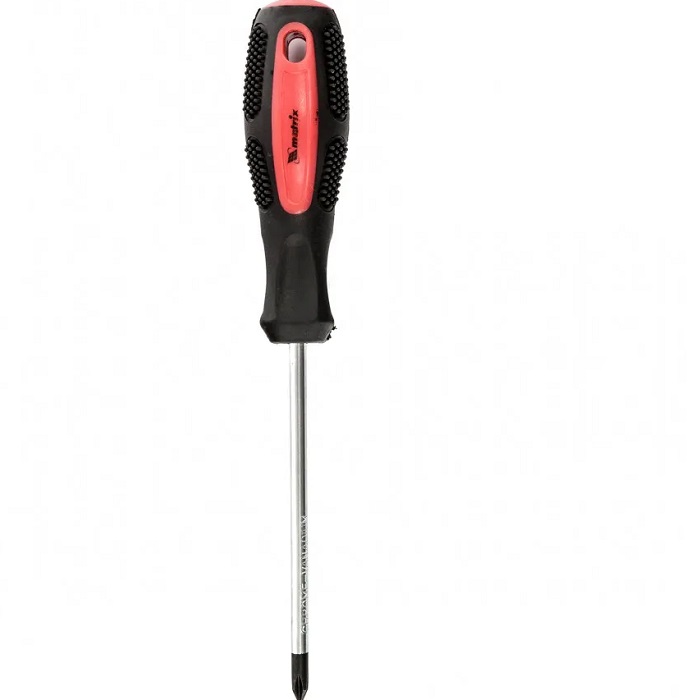 Отвертка MATRIX Anti-Slip, PH1х100 мм, CrV, 2к рукоятка// 12244