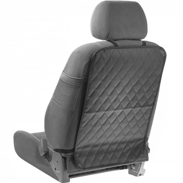 Накидка на сиденье Cartage, экокожа, ромб, черный, 60 х 40 см, черный 4886857