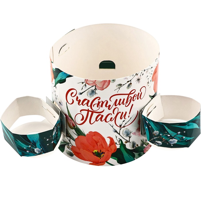 Форма ободок для кулича с местом под яица «Счастливой Пасхи», 31.9×9 см 10665539