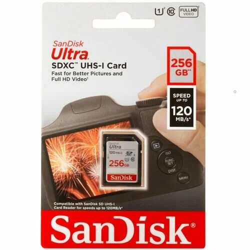 SD 256Gb SanDisk Class 10 Ultra UHS-I (120 Mb/s)