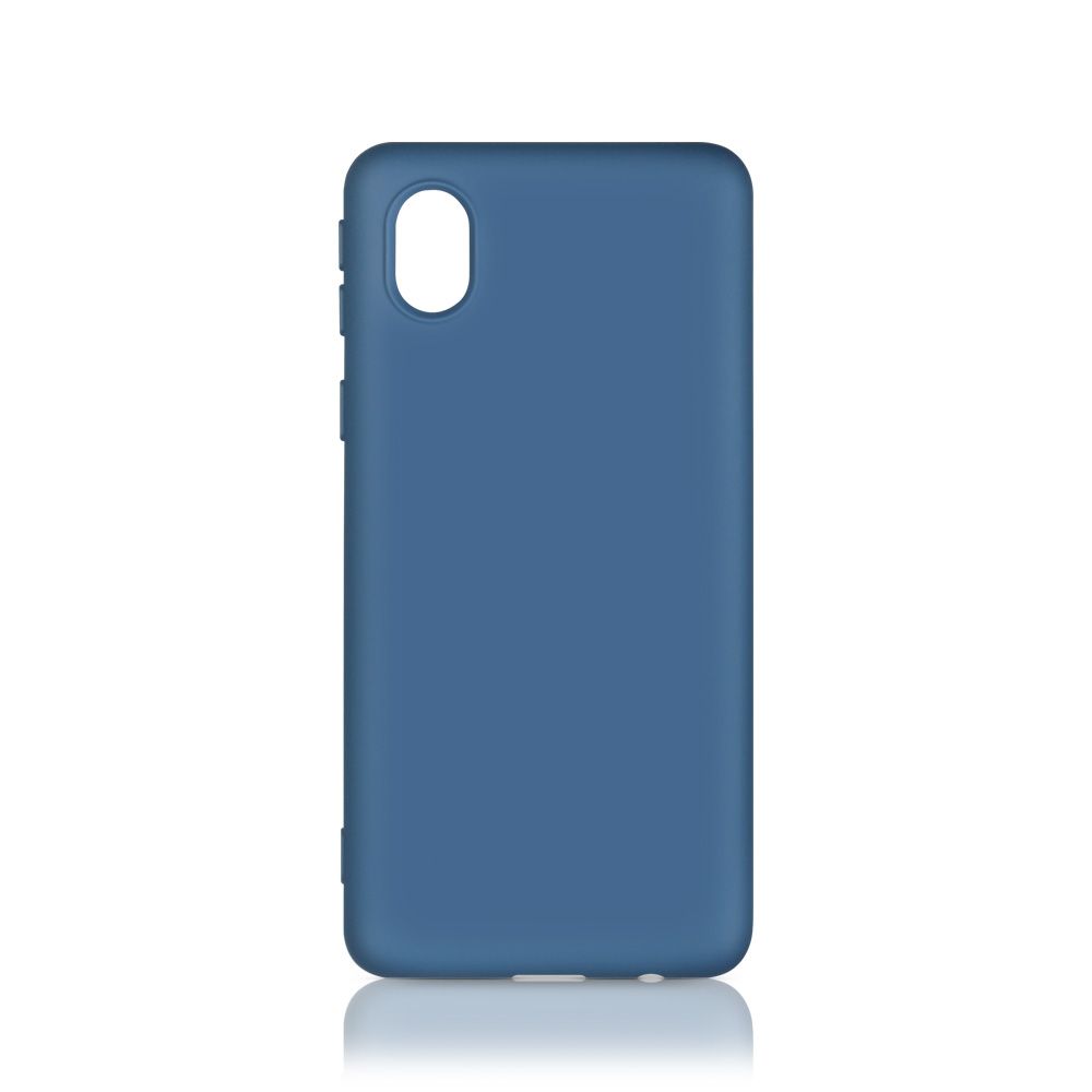 Силиконовый чехол DF для Samsung Galaxy A01 Core DF sOriginal-18 (blue) с микрофиброй
