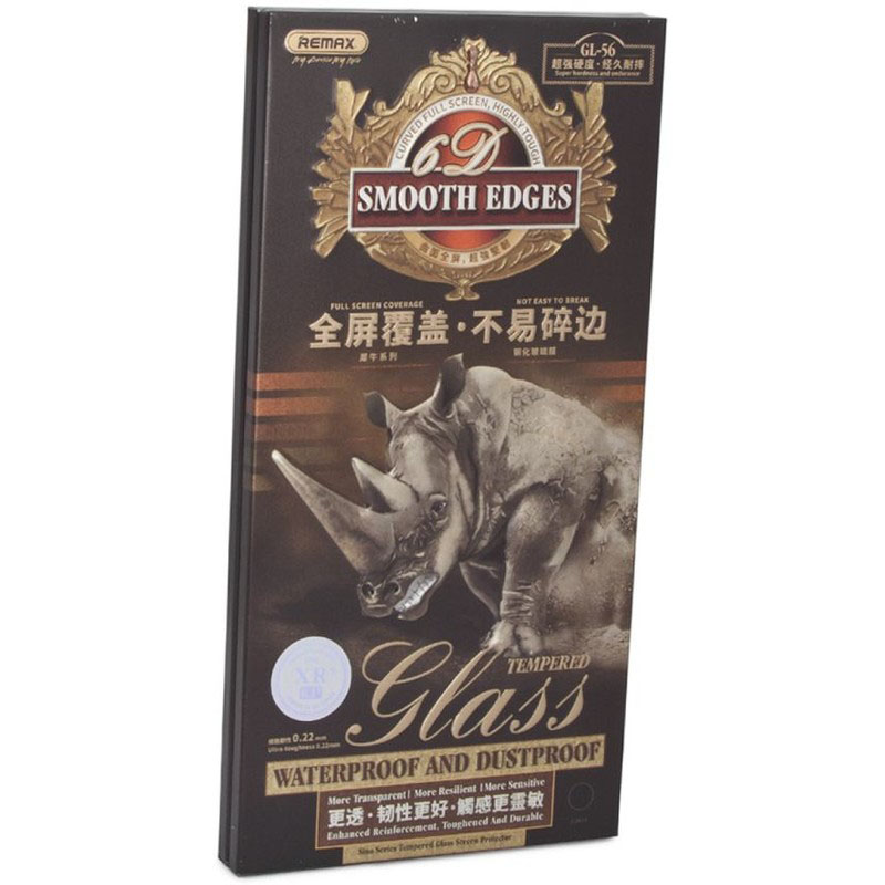 Противоударное стекло REMAX для iPhone 11/XR, GL-56  чёрное матовое