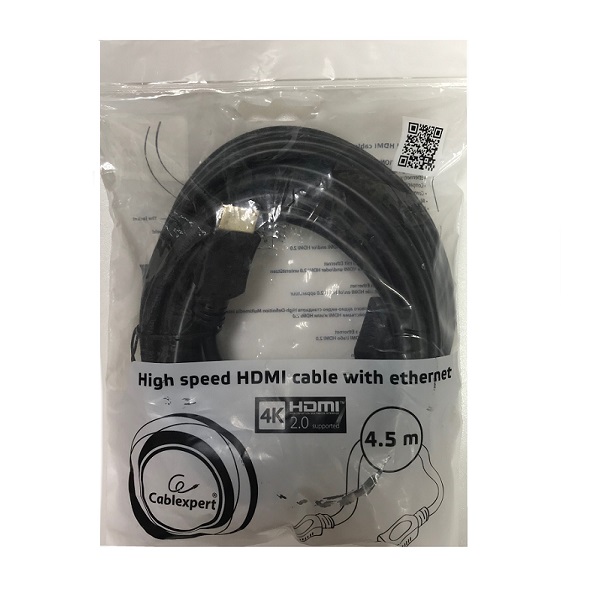 Кабель HDMI <--> HDMI 4.5м GEMBIRD/CABLEXPERT CC-HDMI4L-15 черный ver.1.4, серия Light, пакет