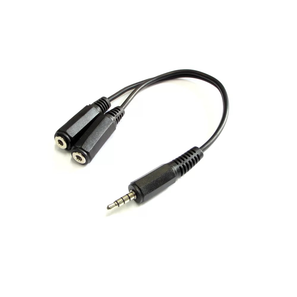 Переходник Jack 3.5 >--> 2*Jack 3.5 SMARTBUY блочный (A202)
