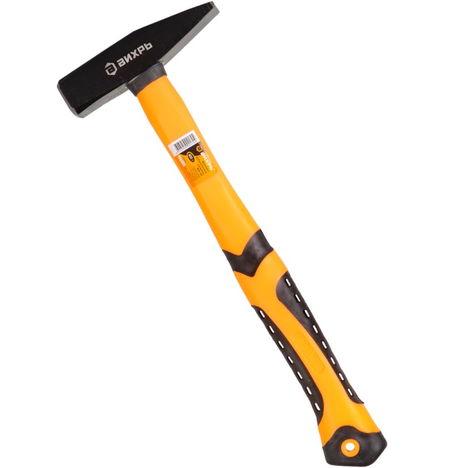 Молоток 400гр. Квадратный боёк, фиберглассовая двухкомпонентная ручка ВИХРЬ 73/6/8/5