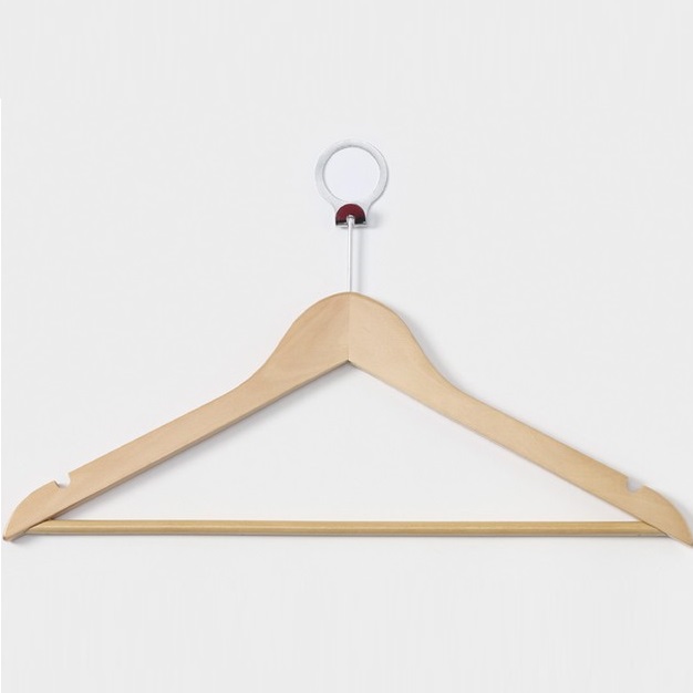 Антивандальные плечики - вешалка с перекладиной LaDо́m Bois, сорт А, 44,5×1,2×21,5 см, светлое дерево 9348091