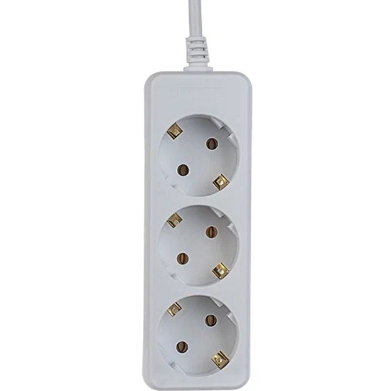 Сетевой удлинитель 5.0м PERFEO POWERMATE, белый, 3 розетки, с/з (PF-PE-3/5,0-W)10А