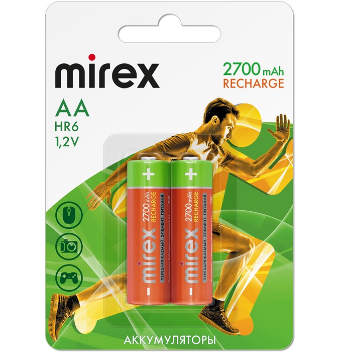 Аккумулятор MIREX R06 2700mAh BL-2 (2/20/100), ecopack