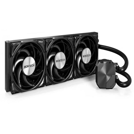 Система водяного охлаждения Montech HyperFlow Silent 360 Soc-AM5/AM4/1200/1700/1851 черный 4-pin 24.8dB Al 360W Ret (HS360BK)