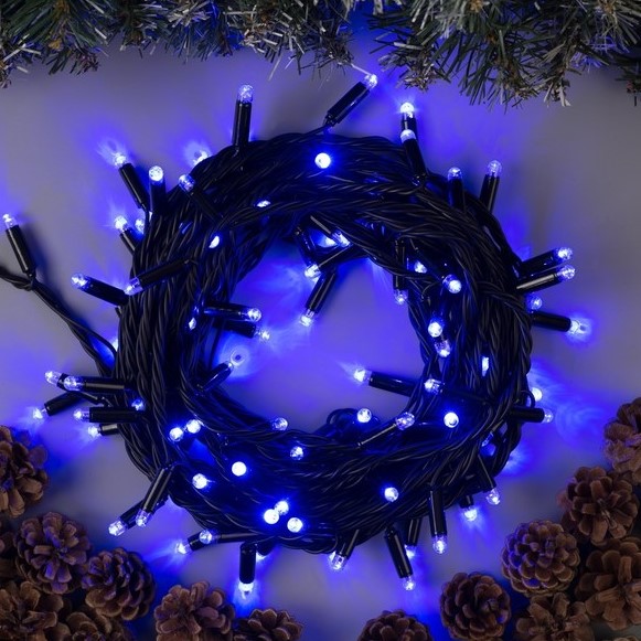 Гирлянда "Нить" 10 м, свечение синее, PRO, IP65