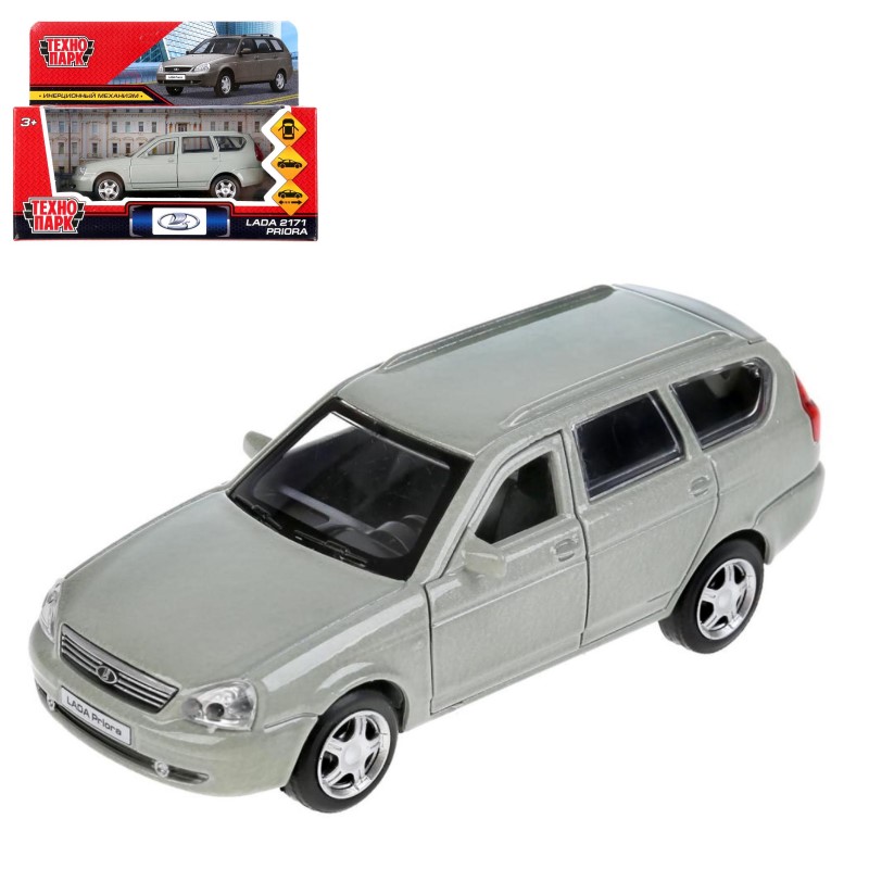 Машина металлическая LADA Priora, 12 см, открываются двери и багажник, инерция, цвет бежевый