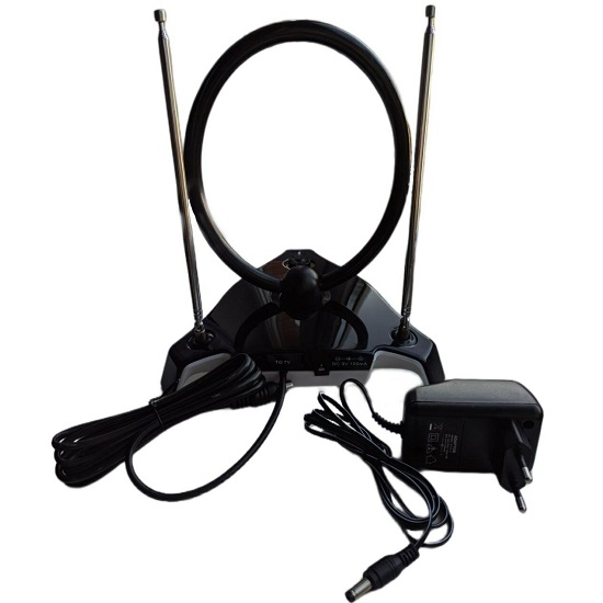 Комнатная антенна CCT HDA-02 с усилителем, активная