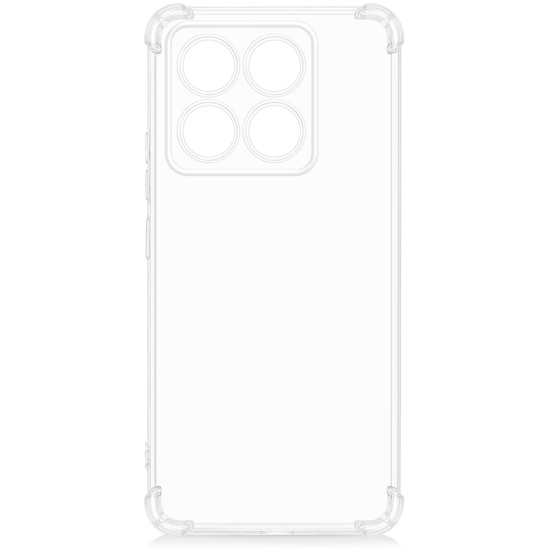 Силиконовый чехол DF для Xiaomi 14T Pro DF xiAngle-16, прозрачный с защищенными углами