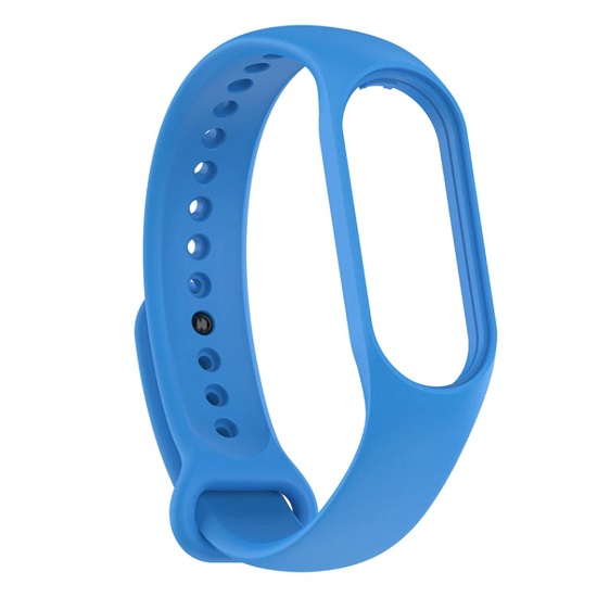 Силиконовый ремешок WB13 для Xiaomi Mi Band 7 (light blue), на кнопке (регулируемый)