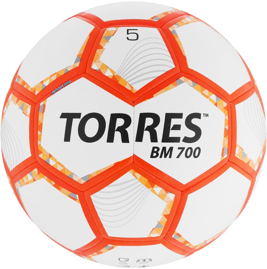 Мяч футбольный TORRES BM 700, PU, гибридная сшивка, 32 панели, р. 5 6935922