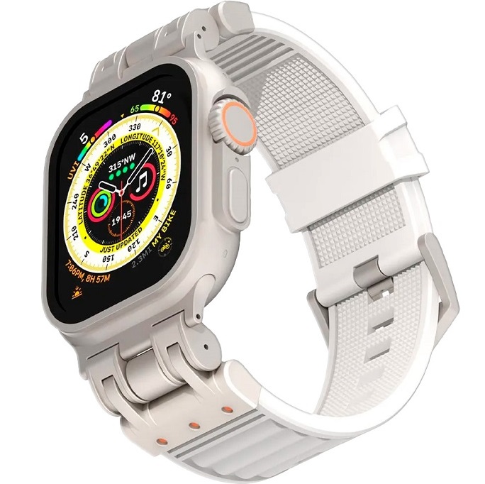 Силиконовый ремешок DEFENDER Loop для Apple Watch 42_44_45_49мм серый