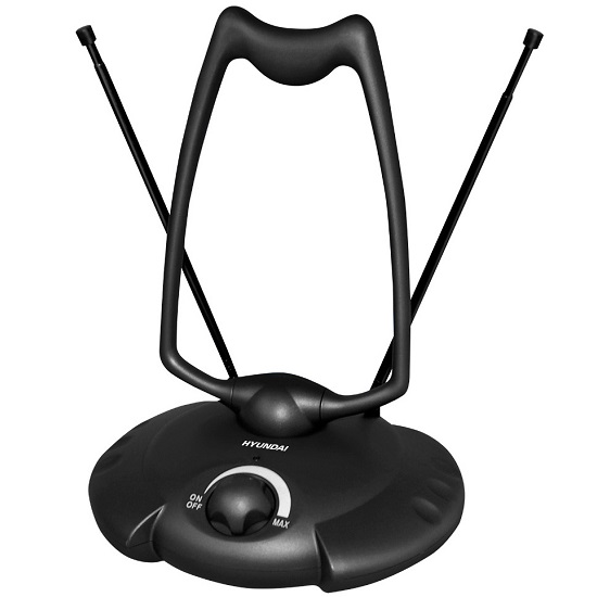 Антенна комнатная HYUNDAI H-TAI200 30дБ активная черный