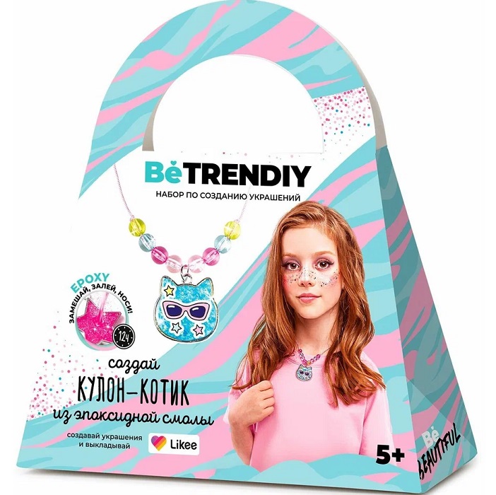 Набор с эпоксидной смолой Be TrenDIY, «Кулон-котик» 9584406