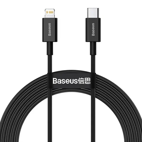 Кабель Lightning <--> Type-C  1.0м BASEUS черный, 20W (CATLYS-A01)