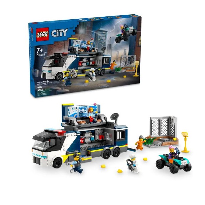 Конструктор LEGO City 60418 Полицейский мобильный грузовик для криминальной лаборатории