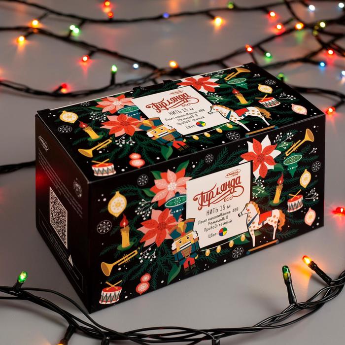 Гирлянда "Нить" 15 м, свечение мульти, 8 режимов