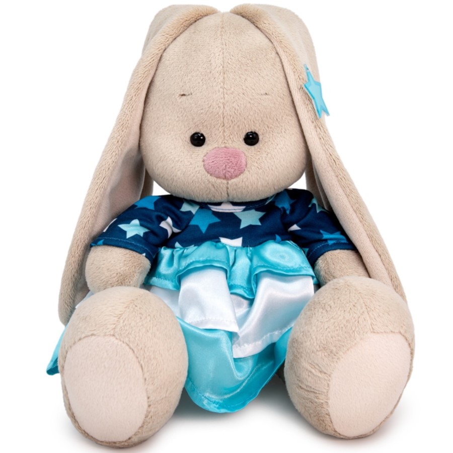Мягкая игрушка Зайка Ми в платье со звездами, 18 см