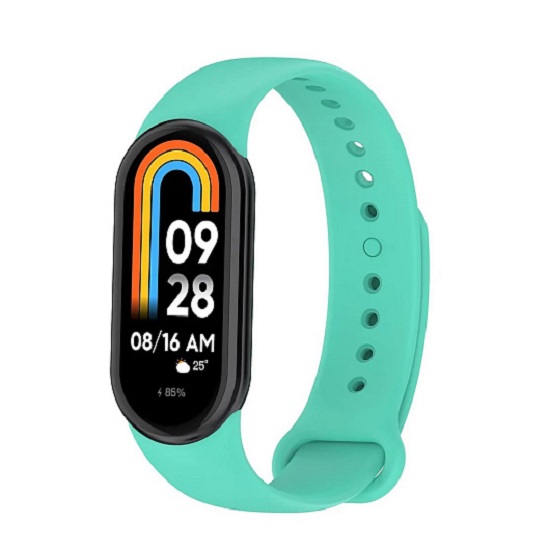 Силиконовый ремешок WB13 на кнопке Xiaomi Mi Band 9 (dark green)