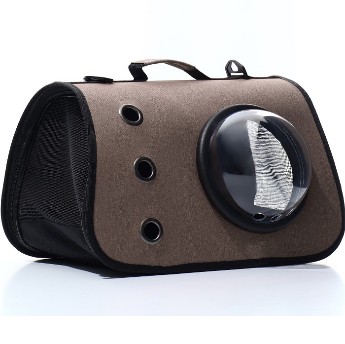 Сумка-переноска для животных с окном, бежевая, 40 х 26 х 26 см
