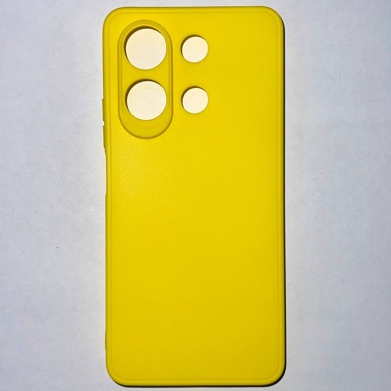 Задняя накладка Мобилис для Xiaomi Redmi Note 13 (4G), желтый , матовая с защитой камеры