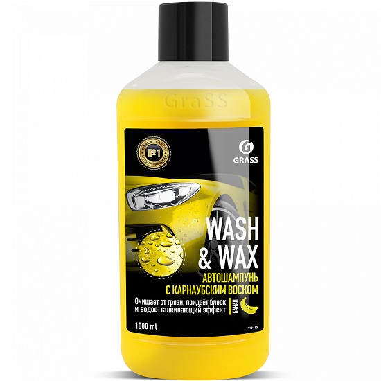 Автошампунь GRASS для ручной мойки с воском  1л
